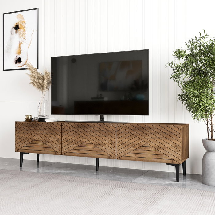 Hanah Home Felix Soporte de TV Nogal Hanah Home Felix Soporte de TV Nogal